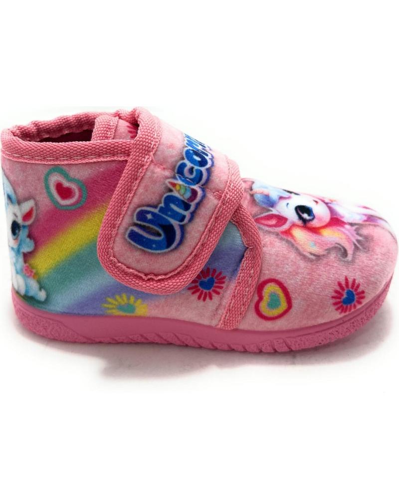 ALCALDE HAUSSTIEFEL EINHORN MIT KLETTVERSCHLUSS ROSA ROSA