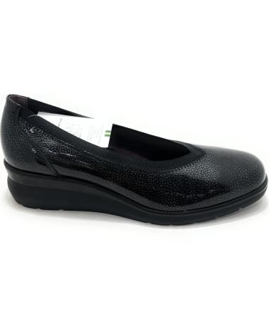 PITILLOS KOMFORT KEILABSATZ PUMPS AUS RELAX-LEDER, SCHWARZ NEGRO