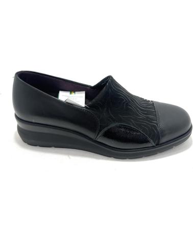 PITILLOS ZAPATOS DE CUÑA CONFORT ELÁSTICO NEGRO NEGRO