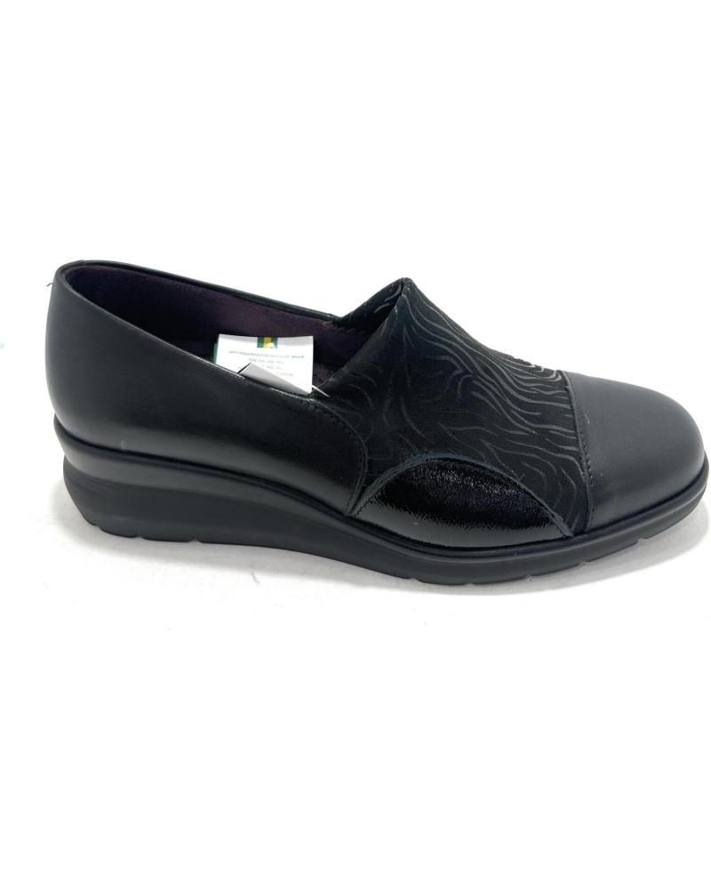 PITILLOS ZAPATOS DE CUÑA CONFORT ELÁSTICO NEGRO NEGRO