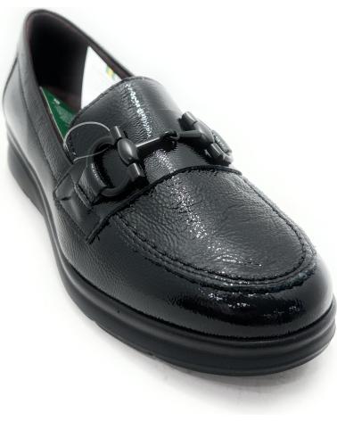 PITILLOS MOKASSINS AUS LACKLEDER MIT ZIERSCHNALLE MODELL C - SCHWARZ NEGRO