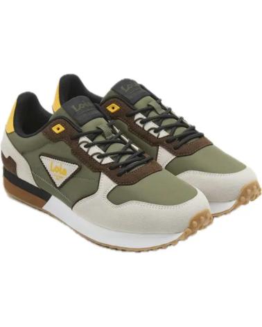 LOIS JEANS SPORTSCHUHE 64483 KHAKI UND BRAUN MIT SCHNÜRSENKELN MARRóN