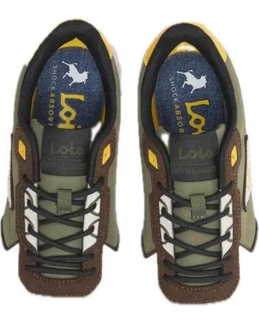 LOIS JEANS SPORTSCHUHE 64483 KHAKI UND BRAUN MIT SCHNÜRSENKELN MARRóN