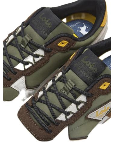 LOIS JEANS SPORTSCHUHE 64483 KHAKI UND BRAUN MIT SCHNÜRSENKELN MARRóN