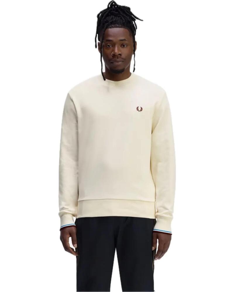 FRED PERRY SUDADERA HOMBRE M7535 Z46 CRUDO BEIGE
