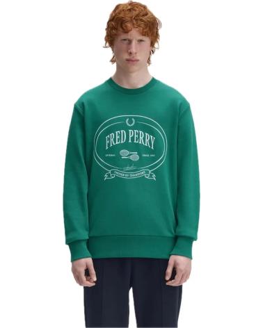 FRED PERRY SUDADERA HOMBRE M1605 VERDE