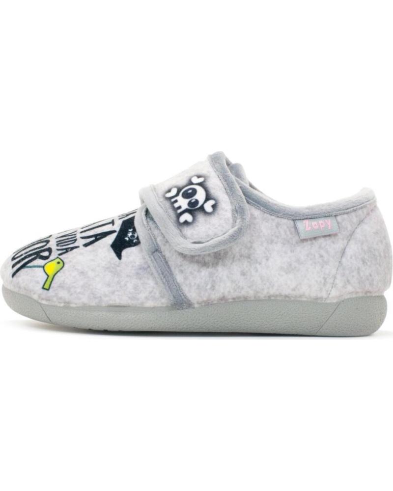 Hausschuhe für Junge ZAPY ZAPATILLAS DE CASA GRIS