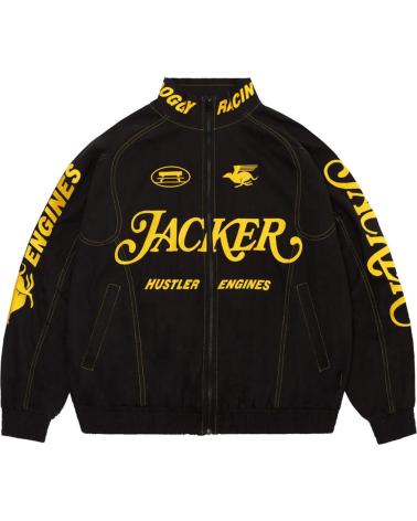 JACKER CHAQUETA DOGGY RACING TRACK JACKET NEGRO Y AMARILLO BLACK AN NAN