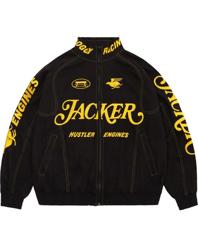 JACKER CHAQUETA DOGGY RACING TRACK JACKET NEGRO Y AMARILLO BLACK AN NAN