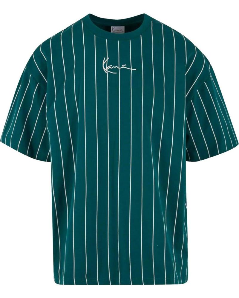 KARL KANI CAMISETA SMALL SIGNATURE PINSTRIPE VERDE GREEN NAN