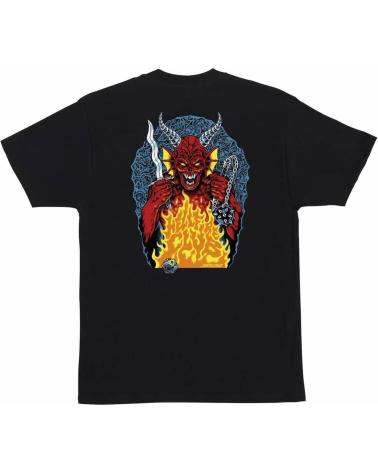 SANTA CRUZ CAMISETA X STRANGER THINGS HELLFIRE PIT HEAVYWEIGHT BLACK NAN