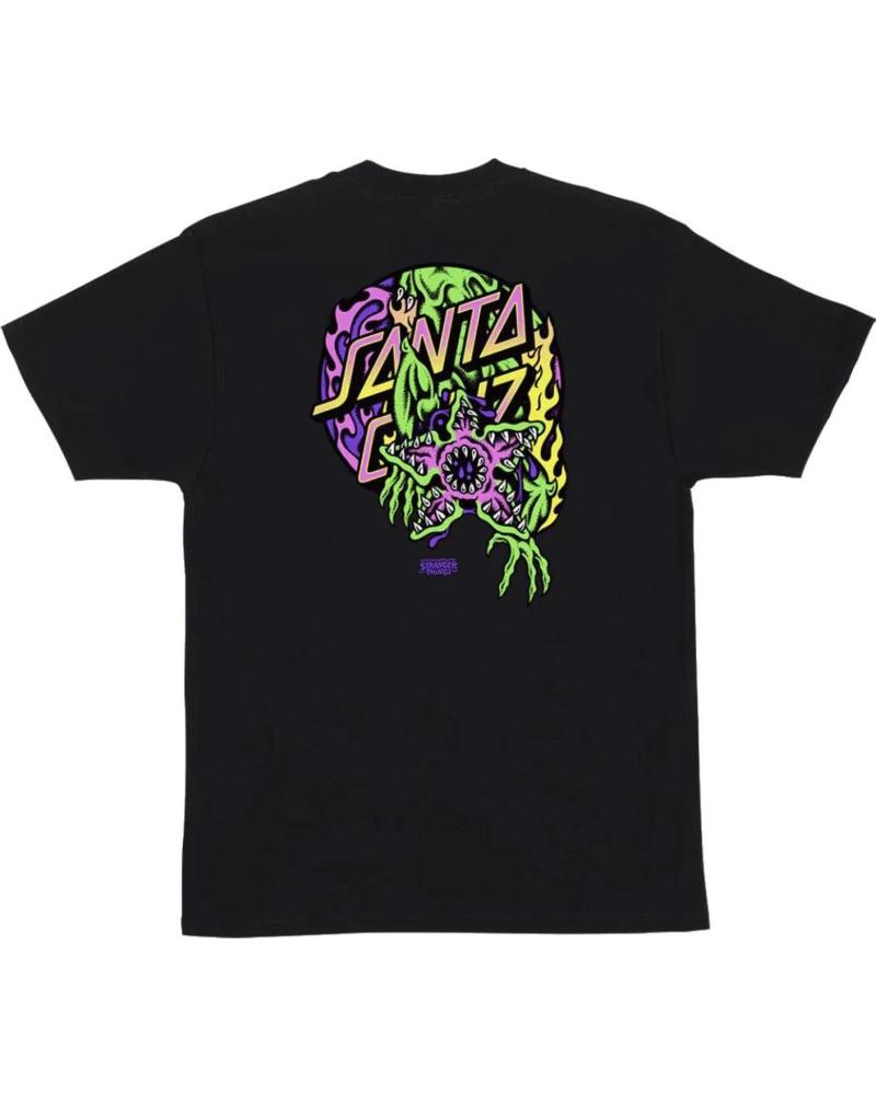 SANTA CRUZ CAMISETA X STRANGER THINGS DEMOGORGON DOT HEAVYWEIGHT BLACK NAN