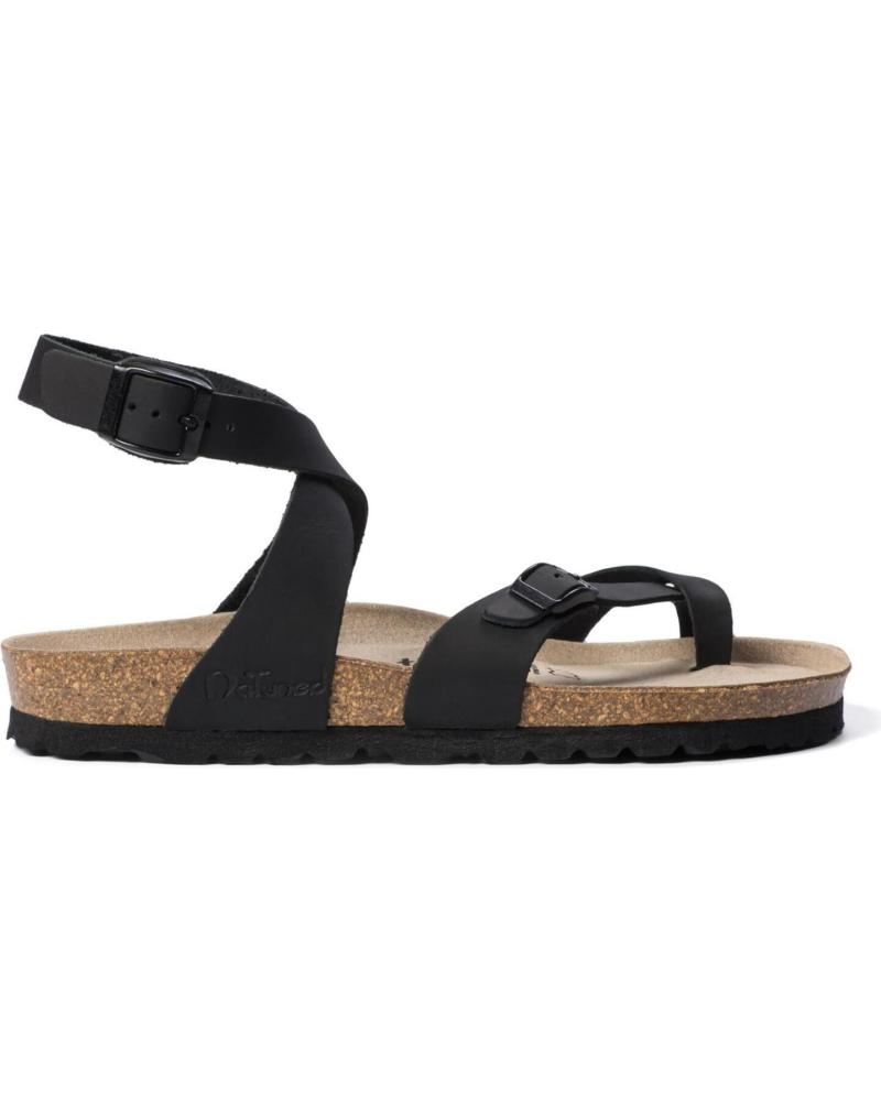 NATUNED SANDALIA CH6 PIEL NEGRO