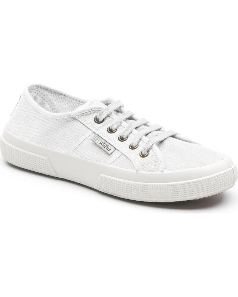 NATURAL WORLD ZAPATO UNISEX BASKET 901- BLANCO
