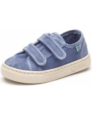 NATURAL WORLD ZAPATO NINA-O DOBLE SCRACTCH 6471E - AZUL