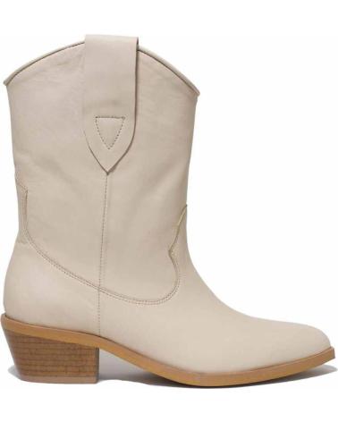 BEAT SHOES BOTA COWBOY CHAPEL 1.1 BEGE - BOTIM WESTERN DE CANO CURTO BEIGE