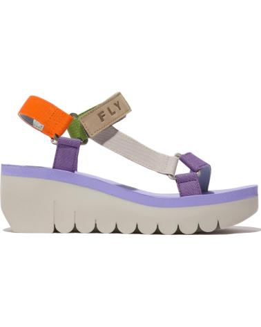 FLY LONDON YEFA WEDGE SANDAL - PURPLE MORADO