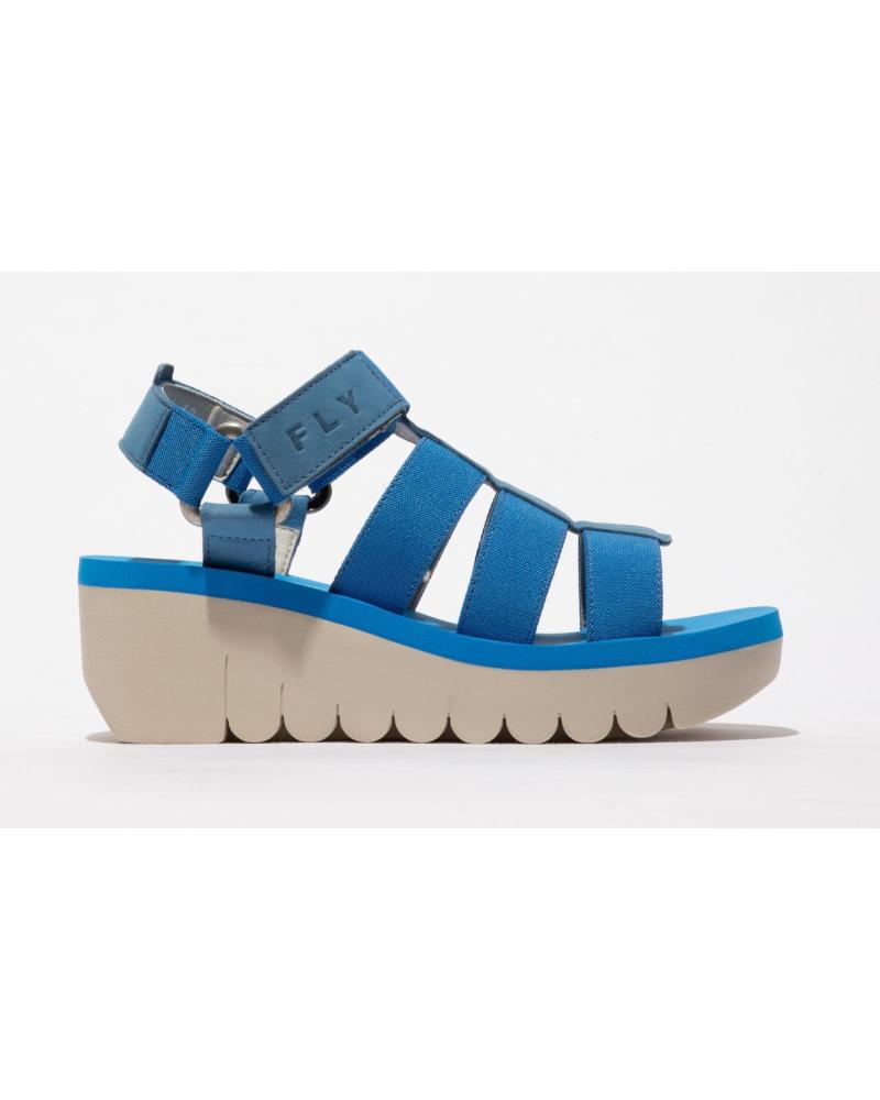 FLY LONDON YOJI WEDGE SANDAL - BLUE AZUL