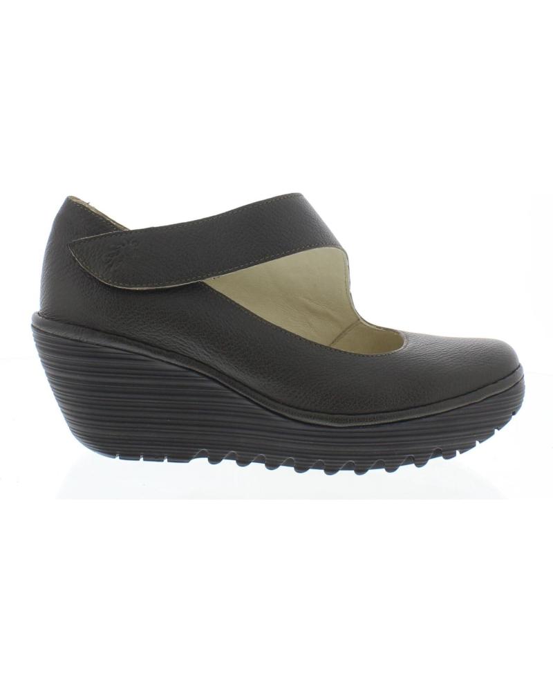 ZAPATO DE CUÑA FLY LONDON YASI 682 NEGRO NEGRO