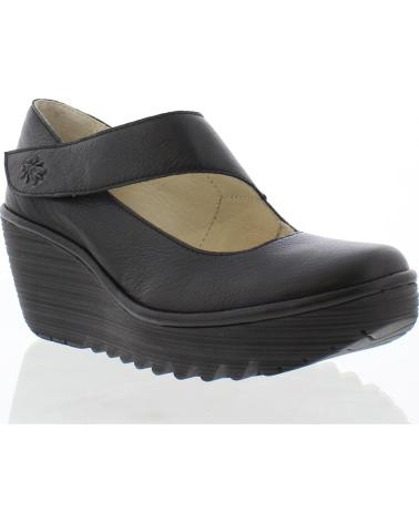 ZAPATO DE CUÑA FLY LONDON YASI 682 NEGRO NEGRO