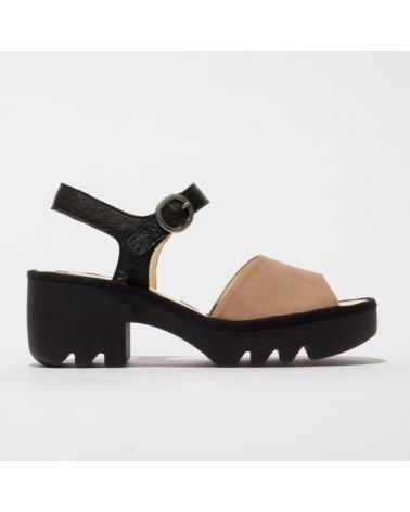 SANDALIA FLY LONDON TULL 503 NEGRA Y BEIGE VARIOS COLORES