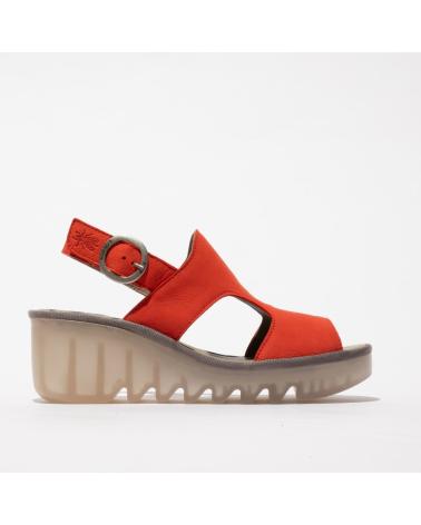 FLY LONDON SANDALIA DE CUÑA BAIF 585 ROJA ROJO