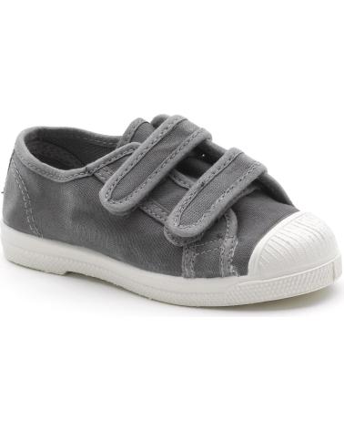 SAPATILHAS LONA NATURAL WORLD 489E CINZENTAS FECHO DE VELCRO GRIS
