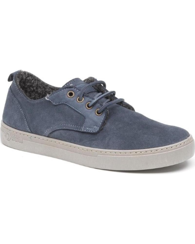 BLUCHER SNEAKERS NATURAL WORLD 6754 BLAU AZUL