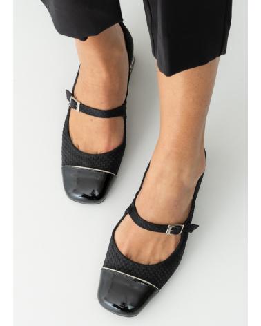 NEMONIC MARY JANE SCHUHE 2234 - SCHWARZ NEGRO
