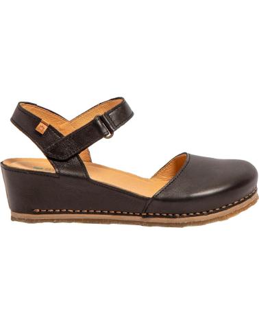 EL NATURALISTA PICUAL N5850 WEDGE SANDAL - BLACK NEGRO