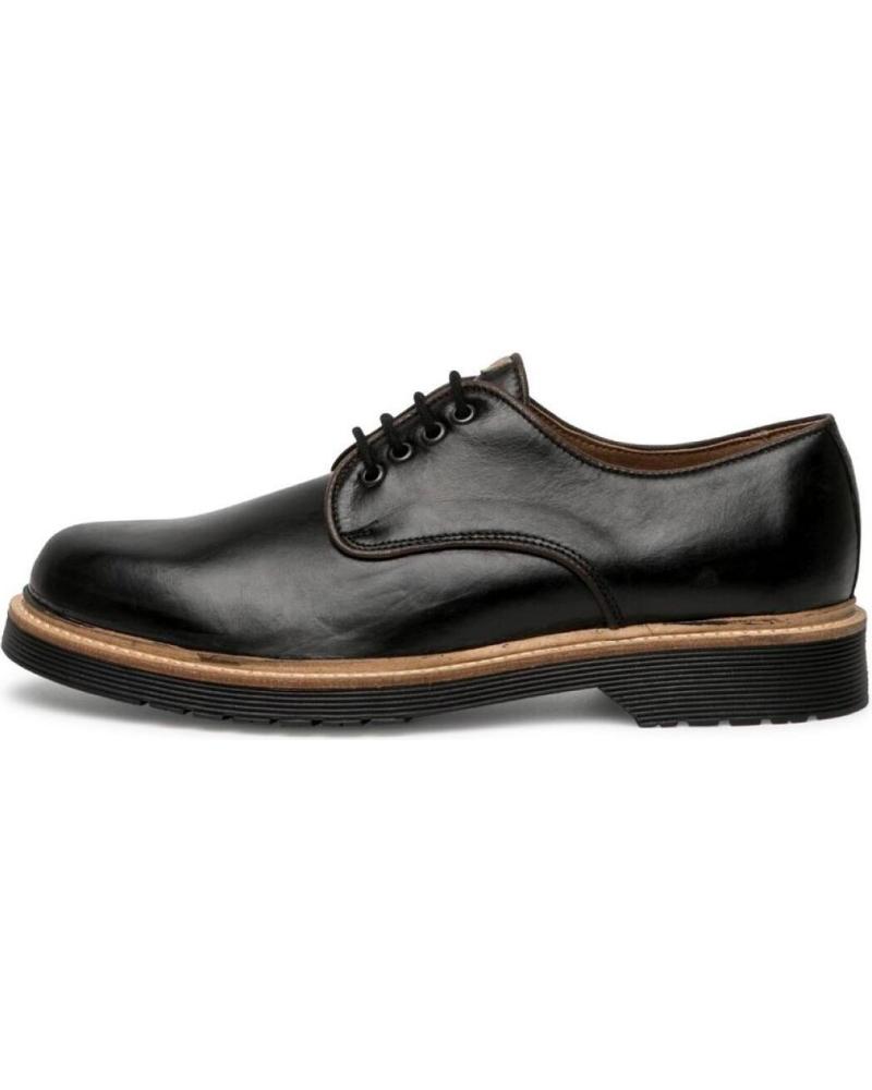 MAIANS LEON SCHWARZER LEDER-SCHNÜRSCHUH NEGRO