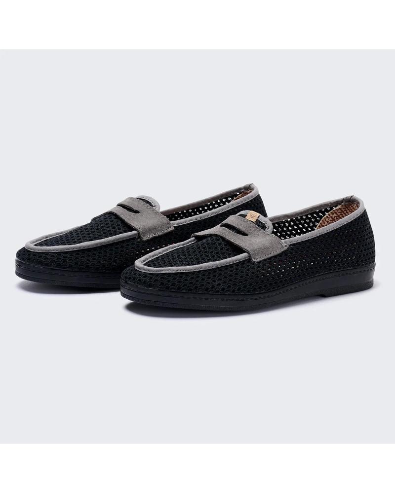 MAIANS MOCASSIN EUGENIO GRILLE NOIR NEGRO