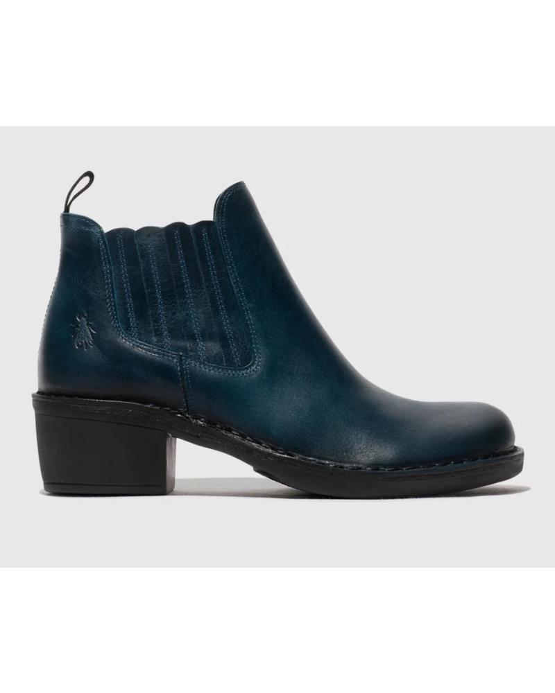 FLY LONDON MOOF - BOTA CHELSEA DE COURO AZUL AZUL