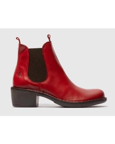 BOTA DE CANO CURTO FLY LONDON MEME VERMELHO ROJO