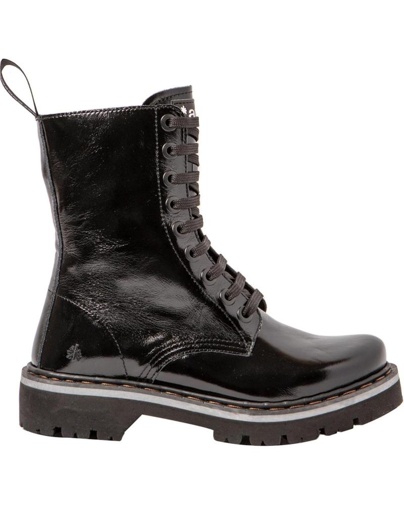 BOTA COM ATACADORES ART COMPANY MARINA 1166 PRETO NEGRO