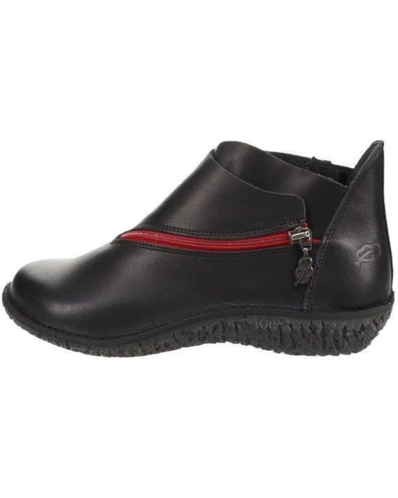 LOINTS OF HOLLAND FUSION 37534 STIEFELETTE SCHWARZ MIT ROTEM REISSVERSCHLUSS NEGRO