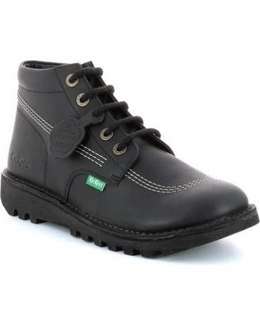 KICKERS NEORALLYE - BOTAS DE COURO PRETAS NEGRO
