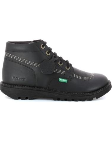 KICKERS NEORALLYE - BOTAS DE COURO PRETAS NEGRO