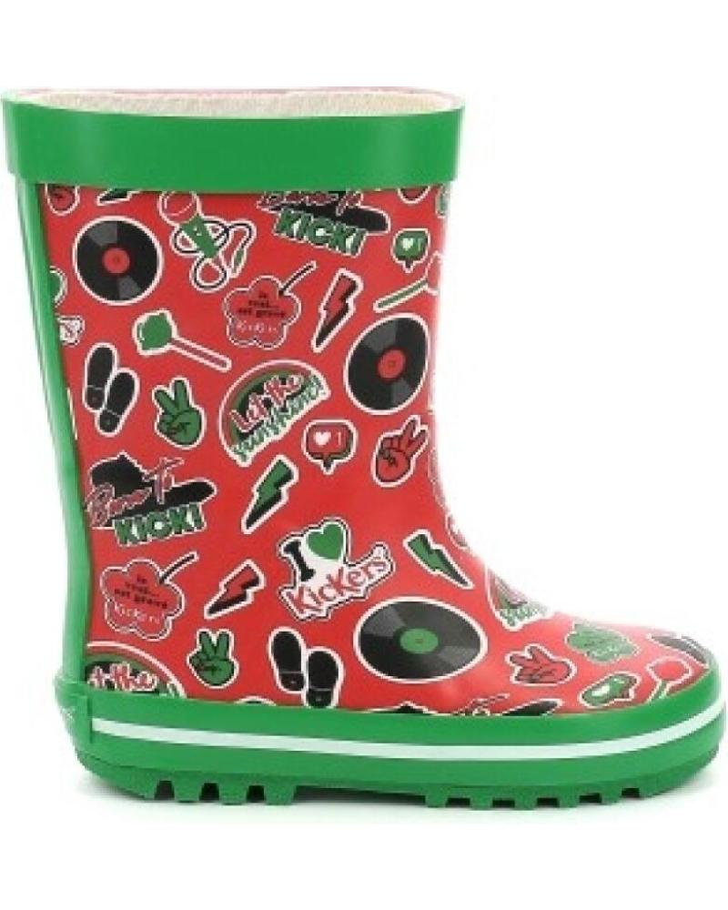 KICKERS BOTAS DE AGUA NINO-A KICKRAIN - ROJO