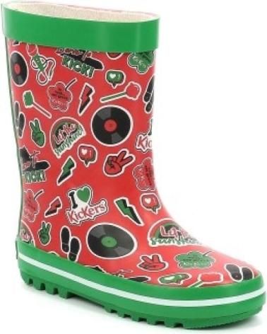 KICKERS BOTAS DE AGUA NINO-A KICKRAIN - ROJO