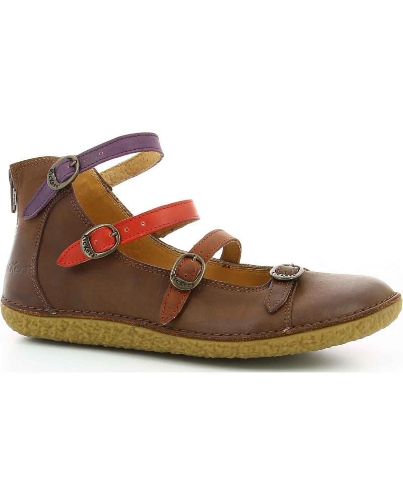 KICKERS HONOREE LEDER-MARY-JANES BRAUN MARRóN