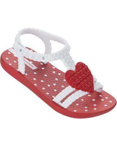 SANDALIAS IPANEMA MY FIRST BABY 81997 ROJAS CON CORAZÓN BLANCO