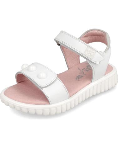 SANDALE FILLE GARVALIN 202645 BLANC AVEC FERMETURE ADHÉRENTE BLANCO