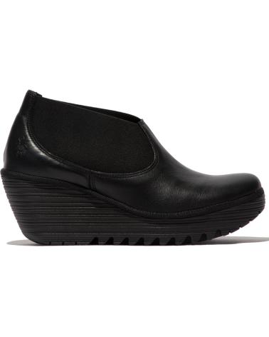 BOTA DE CUNHA FLY LONDON YIFI 447 - PRETO NEGRO