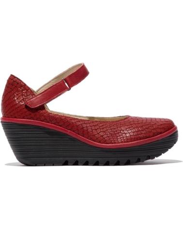 FLY LONDON YAWO SPANGENPUMPS MIT KEILABSATZ ROT ROJO