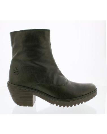 BOTA DE TORNOZELO COM CUNHA FLY LONDON WINE 054 - PRETO NEGRO