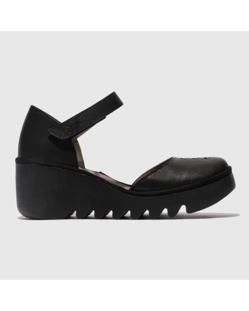 FLY LONDON BISO 305 WEDGE SHOE BLACK NEGRO