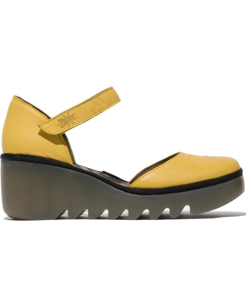FLY LONDON BISO 305 SANDALIA DE CUÑA AMARILLA AMARILLO