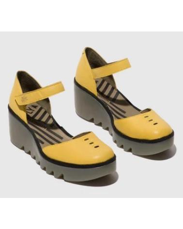 FLY LONDON BISO 305 SANDALIA DE CUÑA AMARILLA AMARILLO