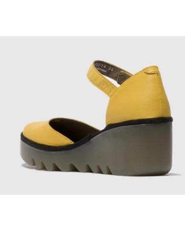 FLY LONDON BISO 305 SANDALIA DE CUÑA AMARILLA AMARILLO